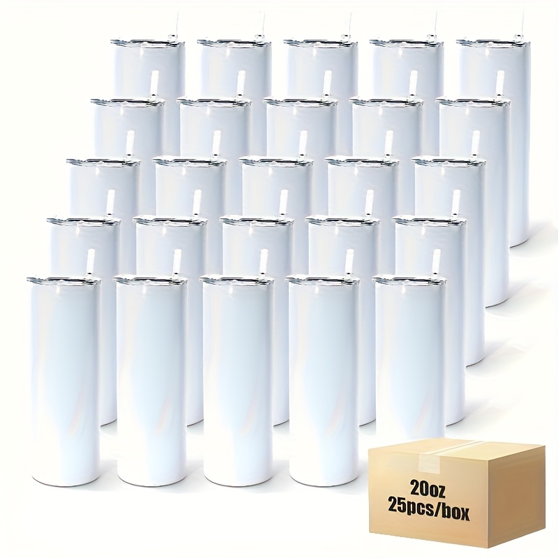 25pcs 20oz Straight Stainless  - Tumbler 20Oz White incelemesi ve fiyatı