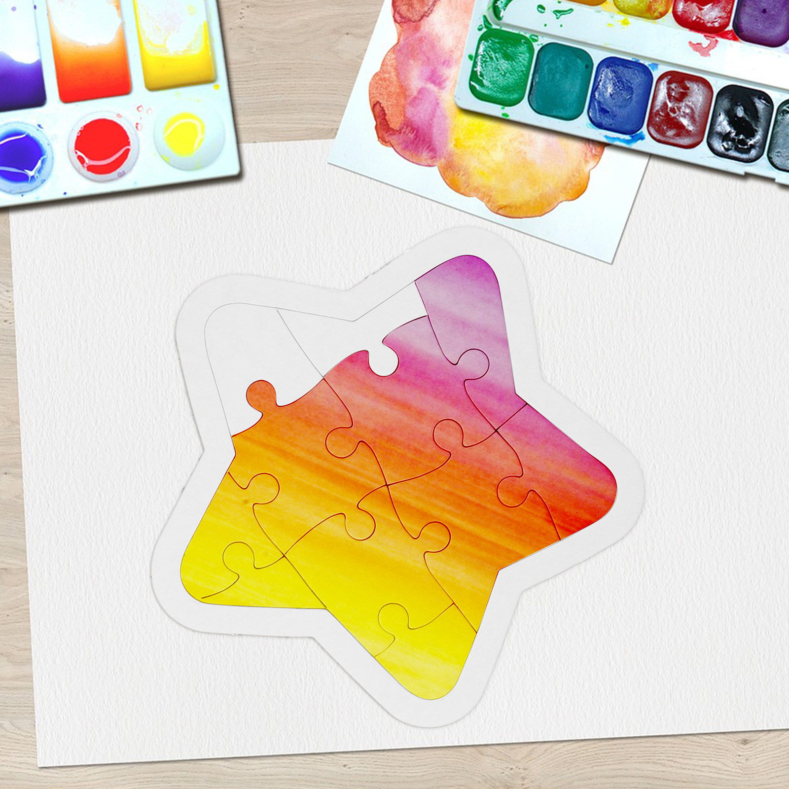 6Pcs Cartoon Blank DIY Drawing - Puzzle Blank White incelemesi ve fiyatı