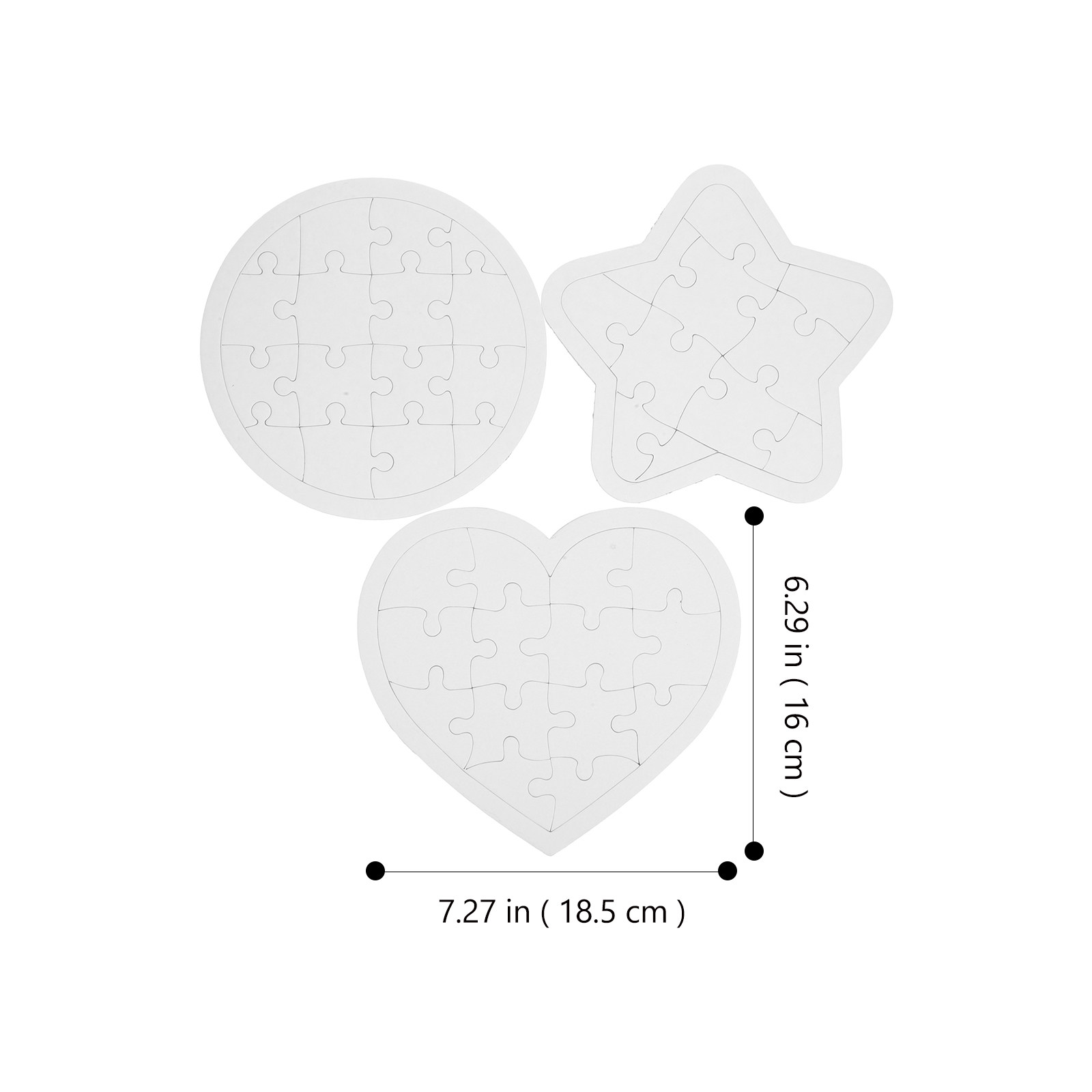 6Pcs Cartoon Blank DIY Drawing - Puzzle Blank White incelemesi ve fiyatı