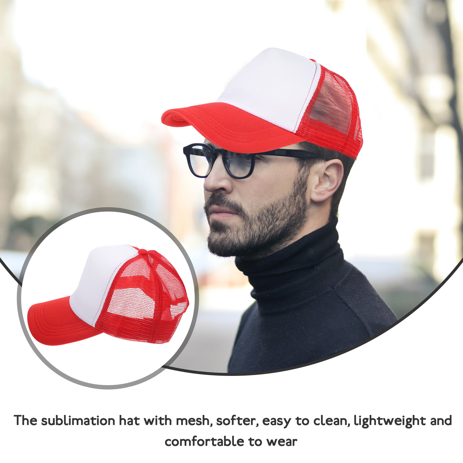 10Pcs Blank Mesh Baseball Caps - Hat Sublimation Blank incelemesi ve fiyatı
