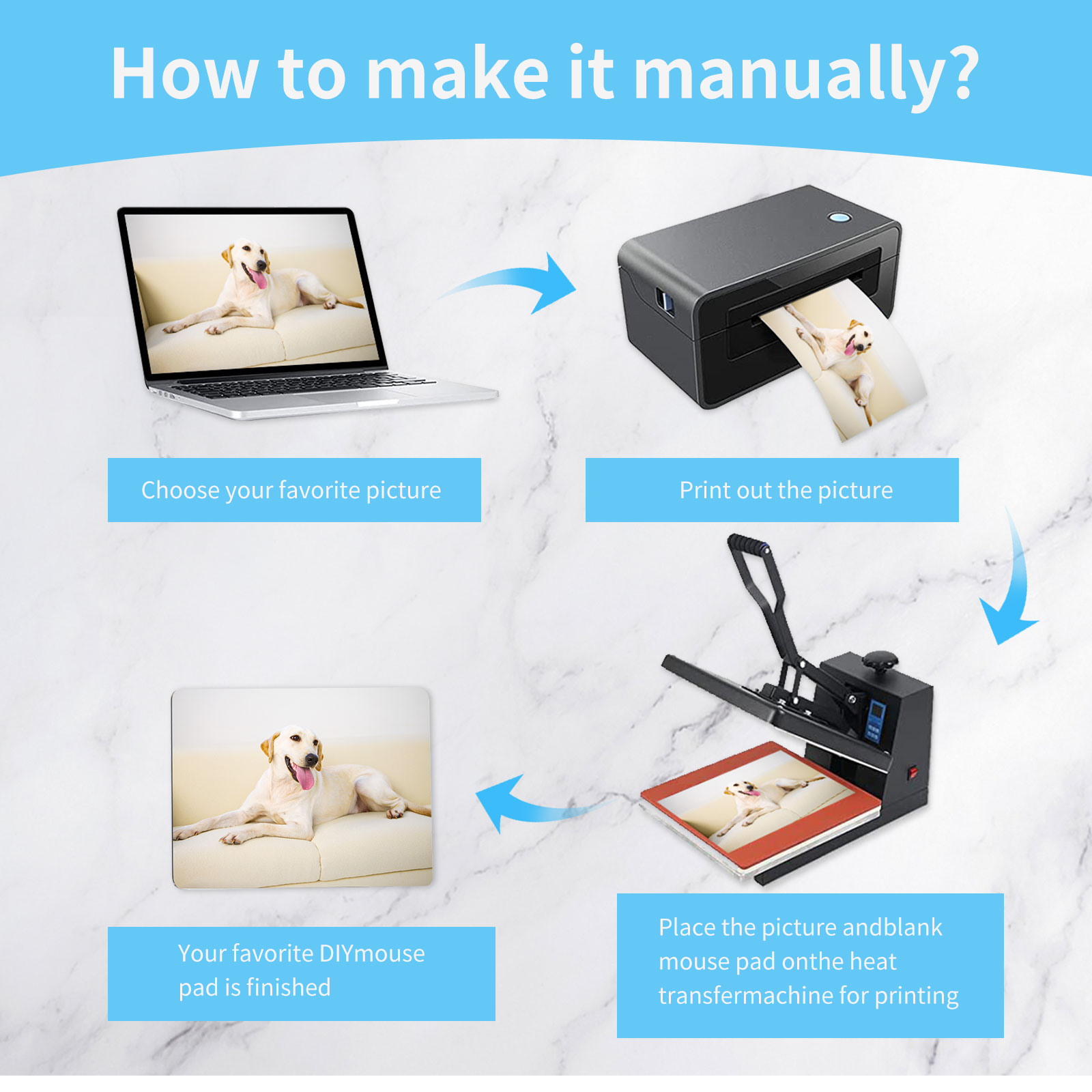8pcs Sublimation Mouse Pad Bla - Mouse Pad Blank Sublimation incelemesi ve fiyatı