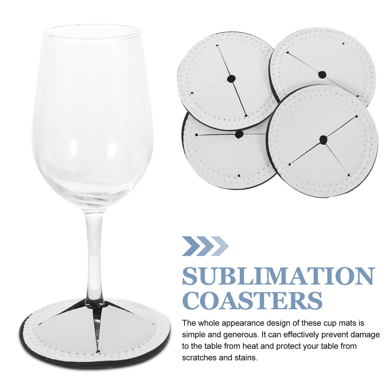 4Pcs DIY Red Wine Cup Coasters - Coaster Sublimation Blank incelemesi ve fiyatı