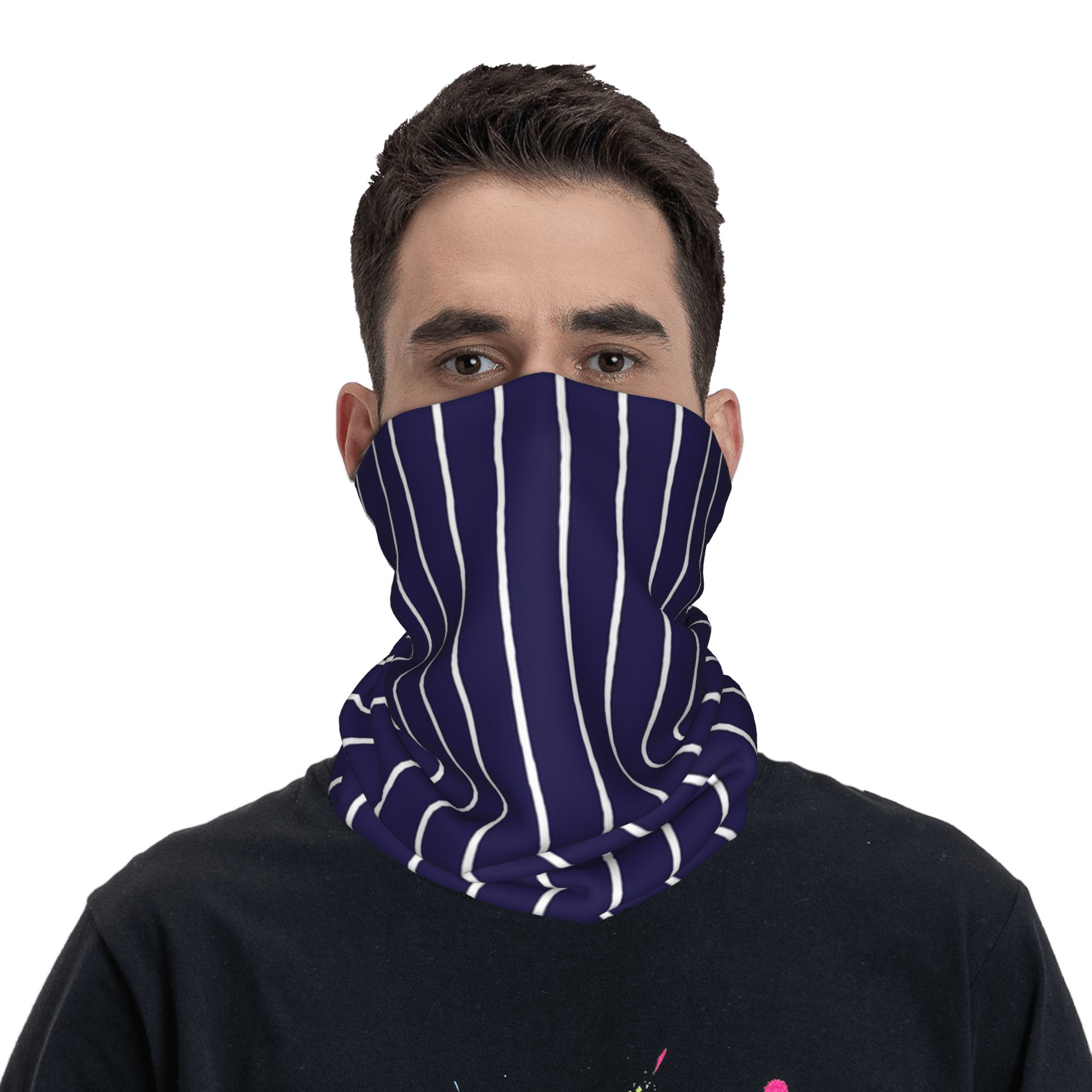 Navy Blue and White stripes Pi - Bandana Blank White incelemesi ve fiyatı