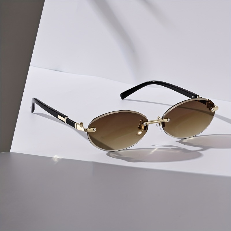 Sexy Small Oval Punk Sunglasse - Metal Photo Panel incelemesi ve fiyatı