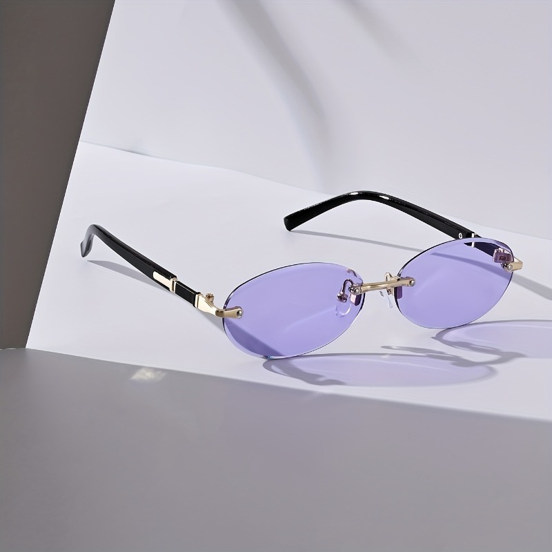 Sexy Small Oval Punk Sunglasse - Metal Photo Panel incelemesi ve fiyatı